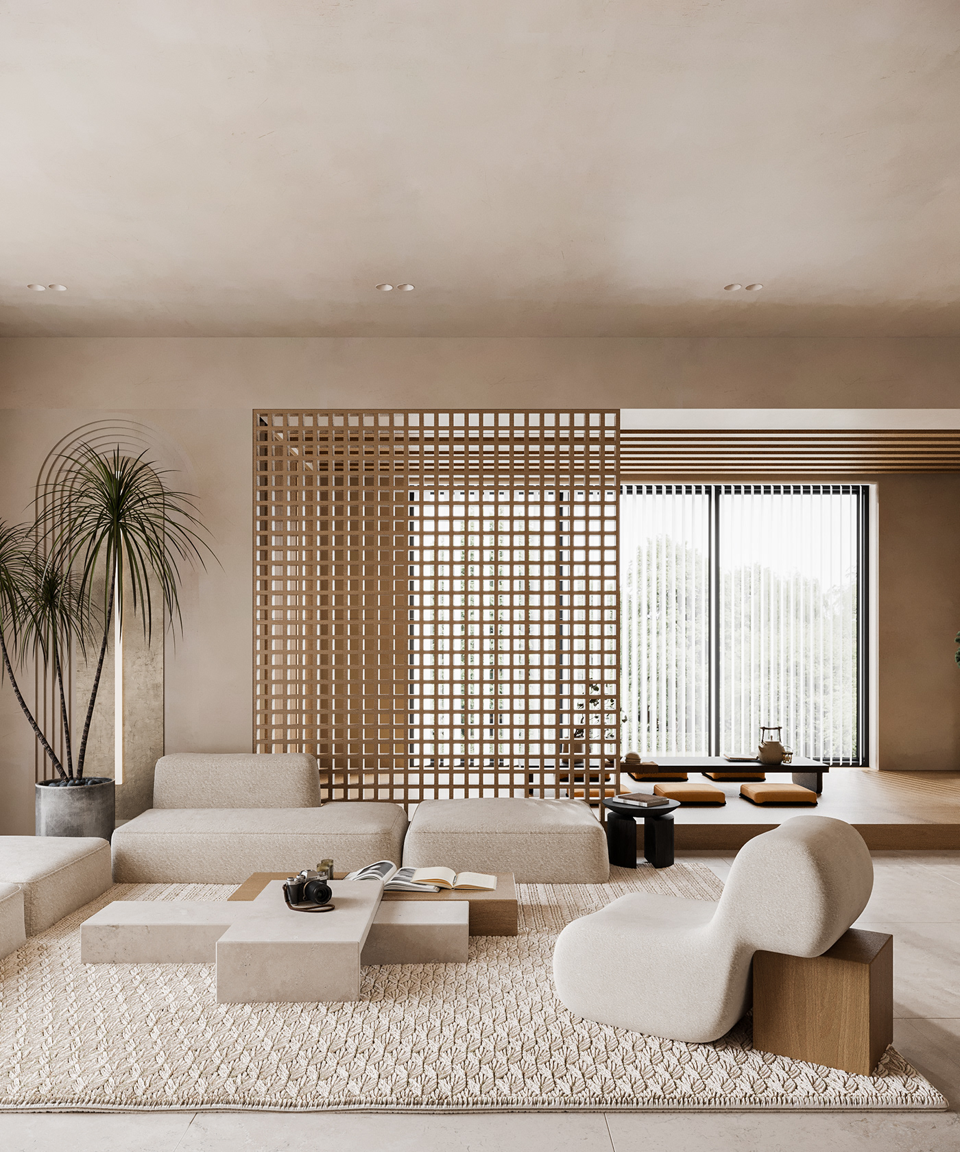 3dsmax apartment architecture CoronaRender  design house interior design  japanese minimal Render