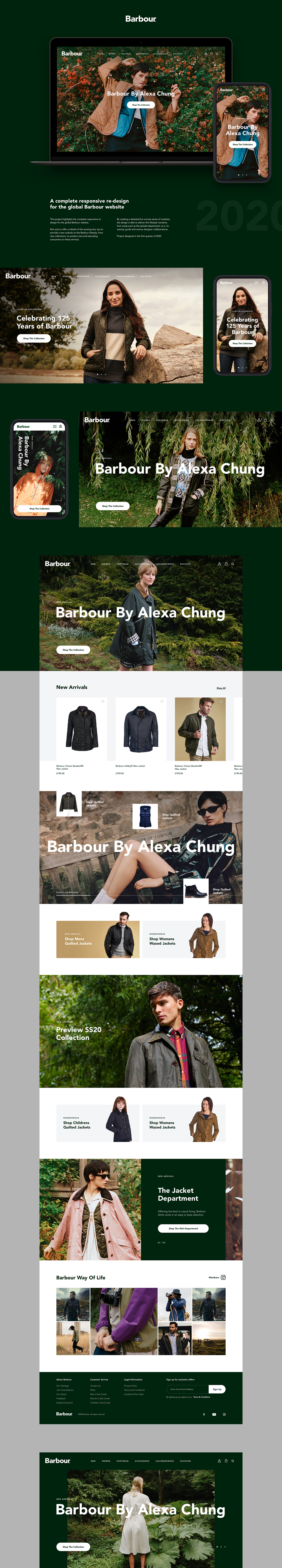 barbour design Ecommerce Fashion  interaction London product design  UI ux Web Design 