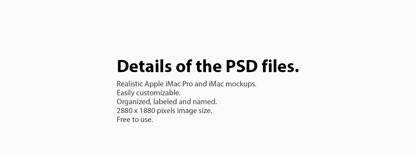apple iMac Mockup psd free download freebie imac Pro