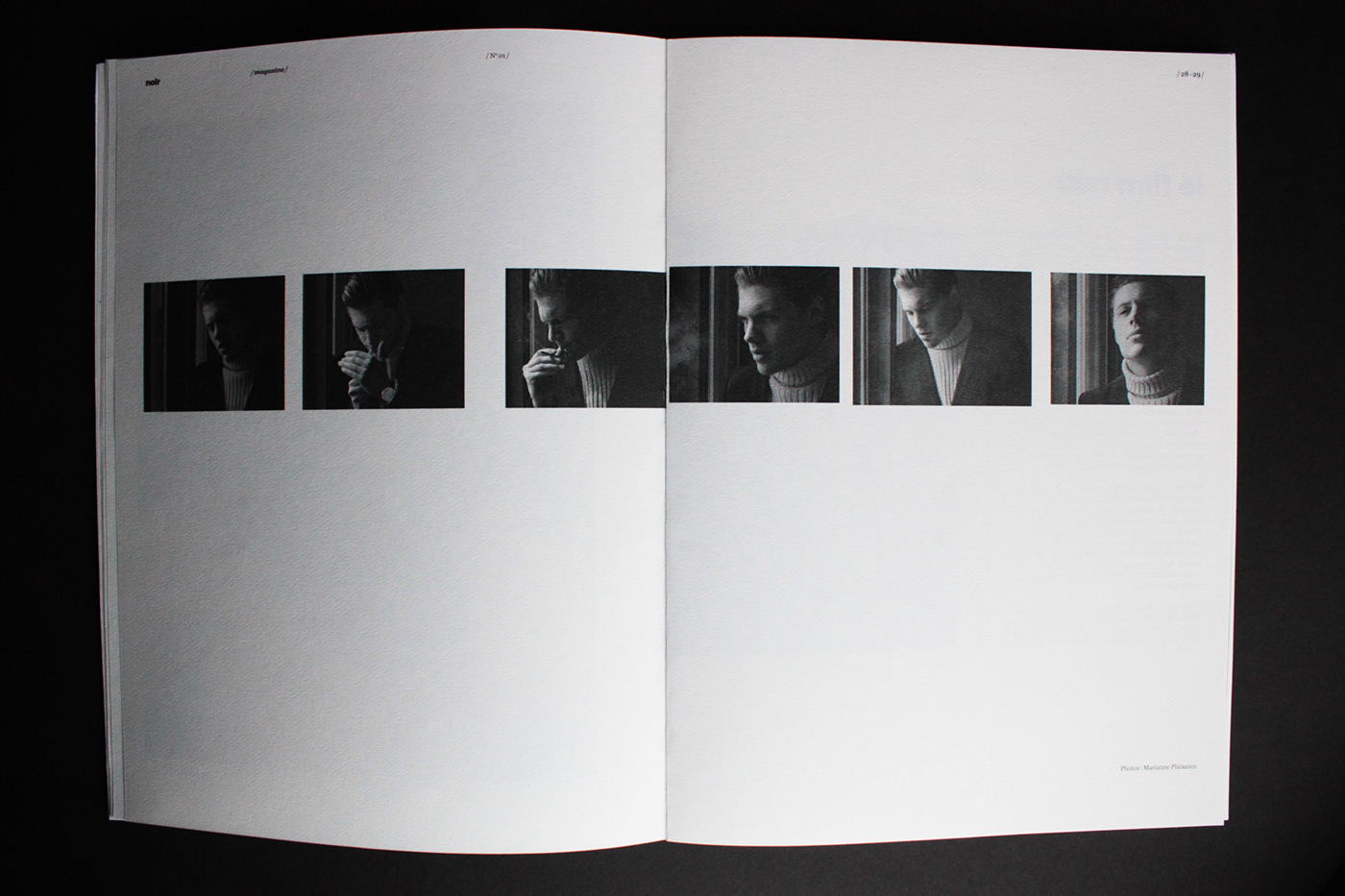 noir black photo Typographie magazine White blanc