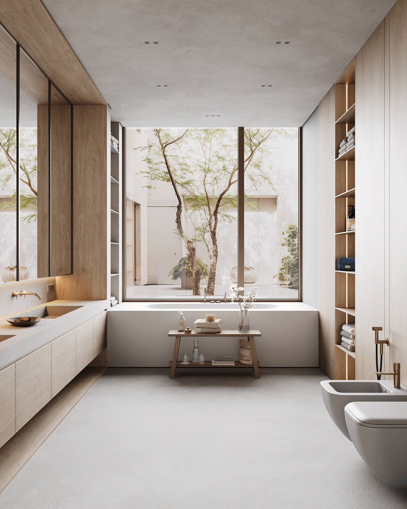interior design  wood Interior CGI Vizualization bathroom design Minimalism bathroom bathroom interior visualisation