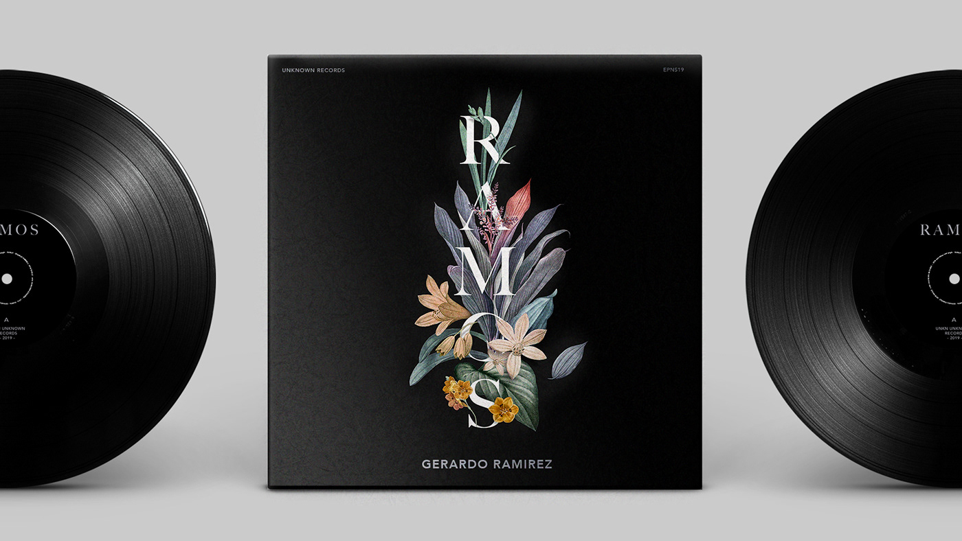 design music Album vynil Records branding  brand graphic design  Flowers serif