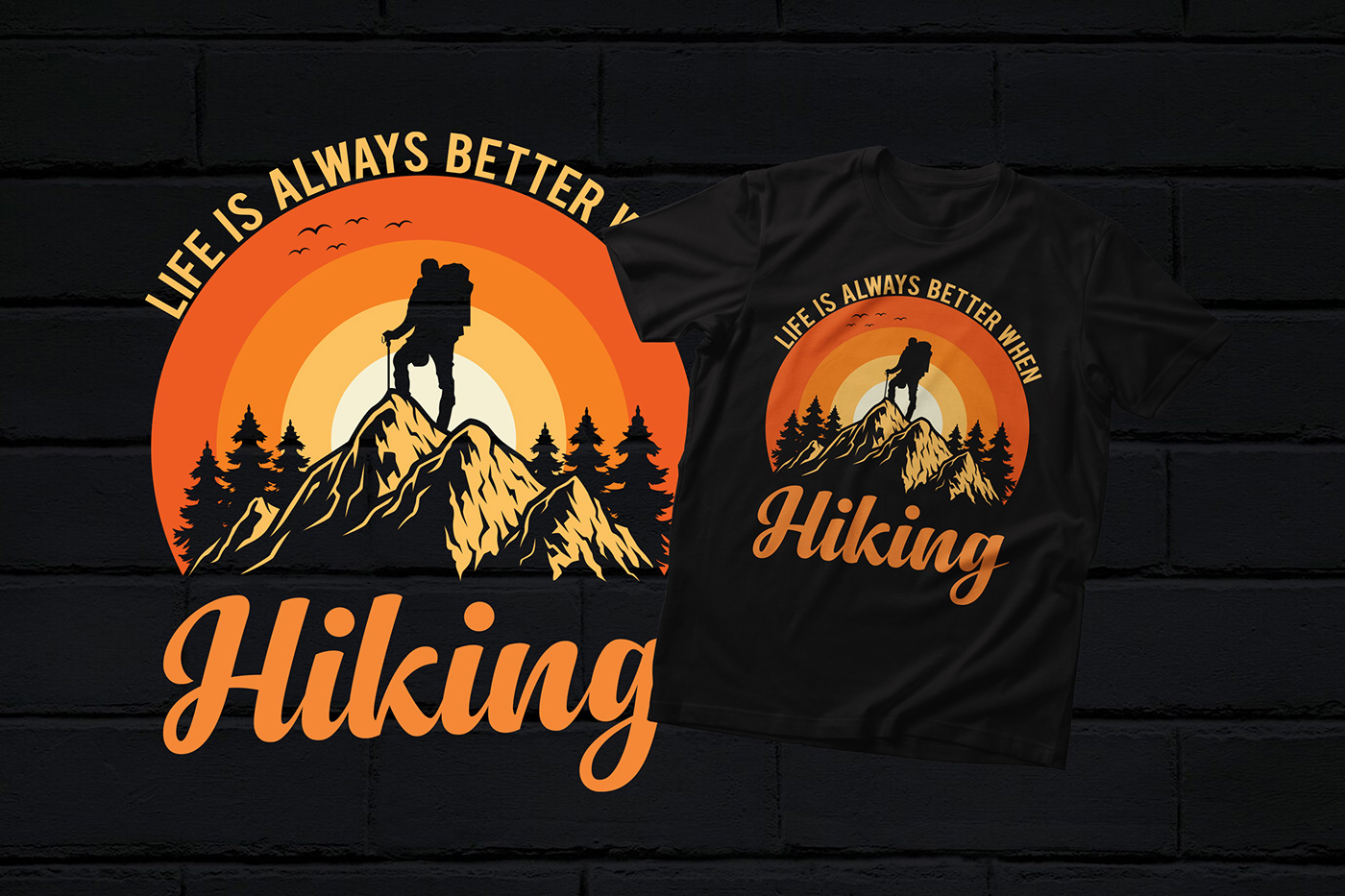 t shirt design t shirts T Shirt design graphic design  hiking t shirt hiking outdoors hiking design
