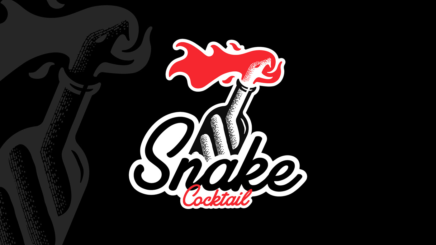 molotov fire flame riot rebel bottle cocktail snake logo reptile
