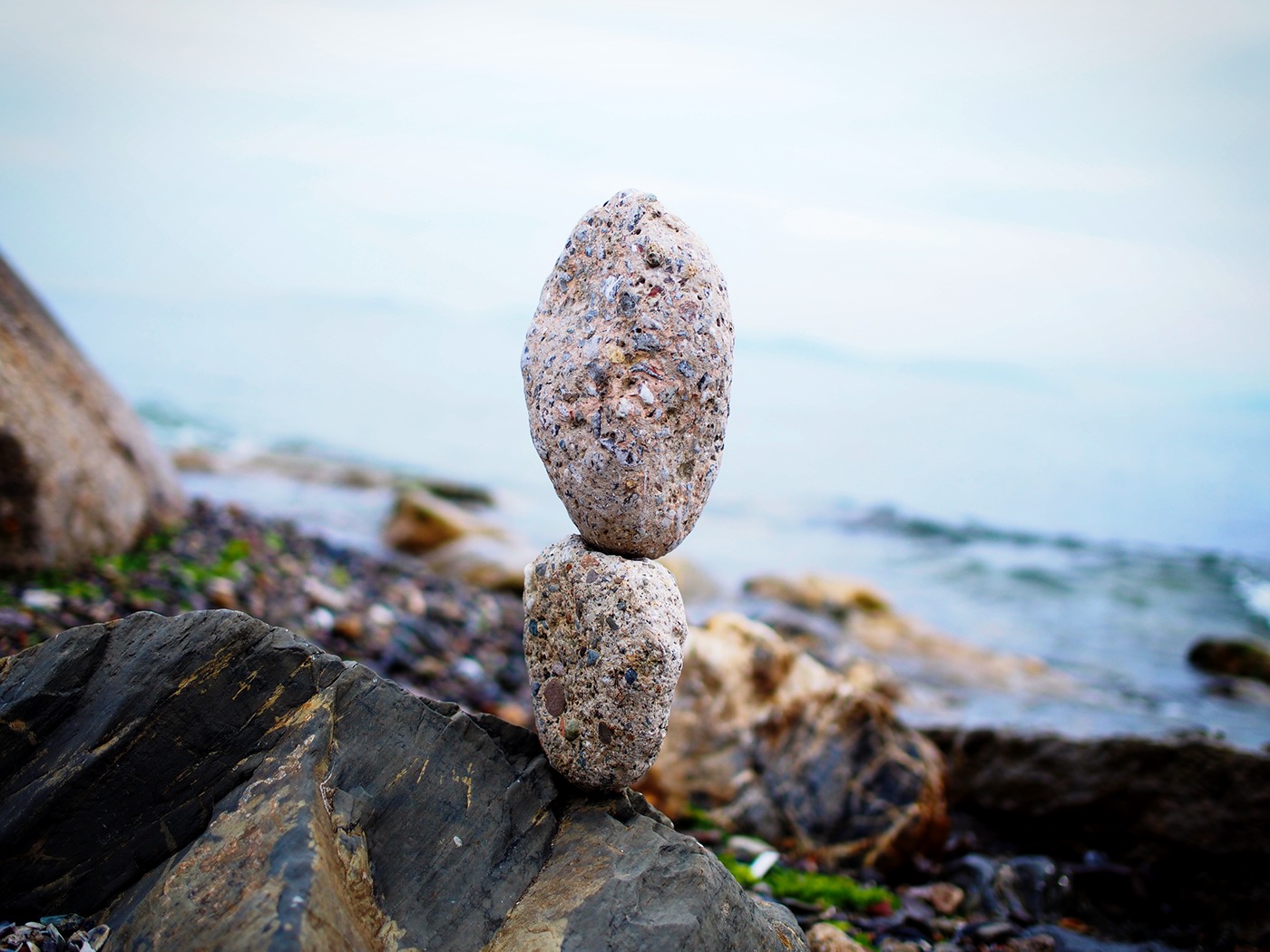 stone stones balance Street art beach sand hand made istanbul Sculpt