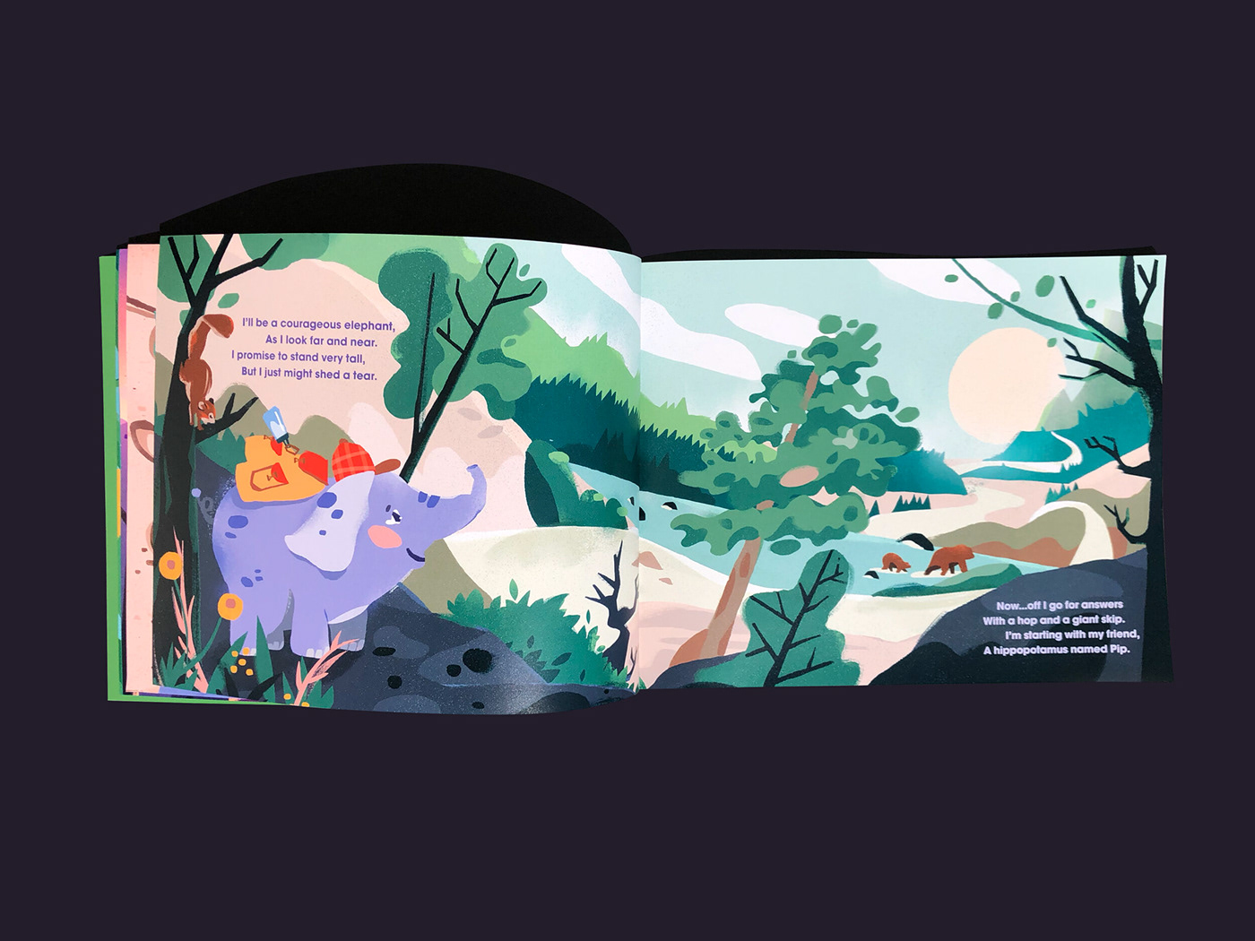 animals book children colorful death elephant forest grief ILLUSTRATION  journey