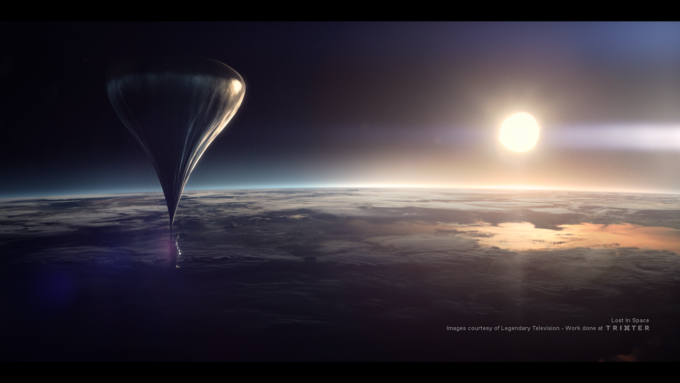 Matte Painting Alien Planet Space  Lost In Space Visual Effects  Planet Design digital painting space travel