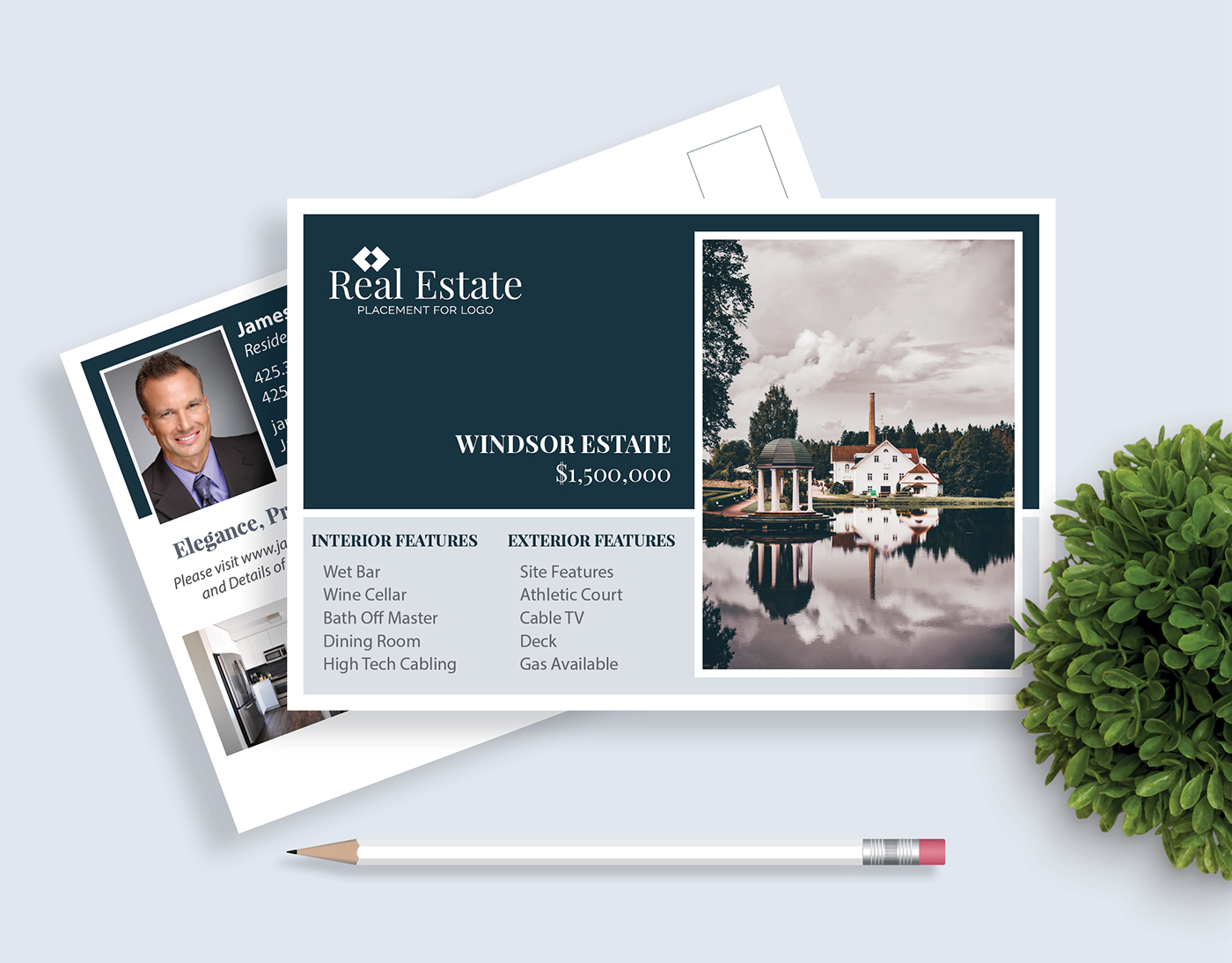 Realty Postcard Template real estate postcard real estate flyer real estate template marketing materials Realty Promotions marketing promotions postcard templates Realty Branding Real Estate Branding