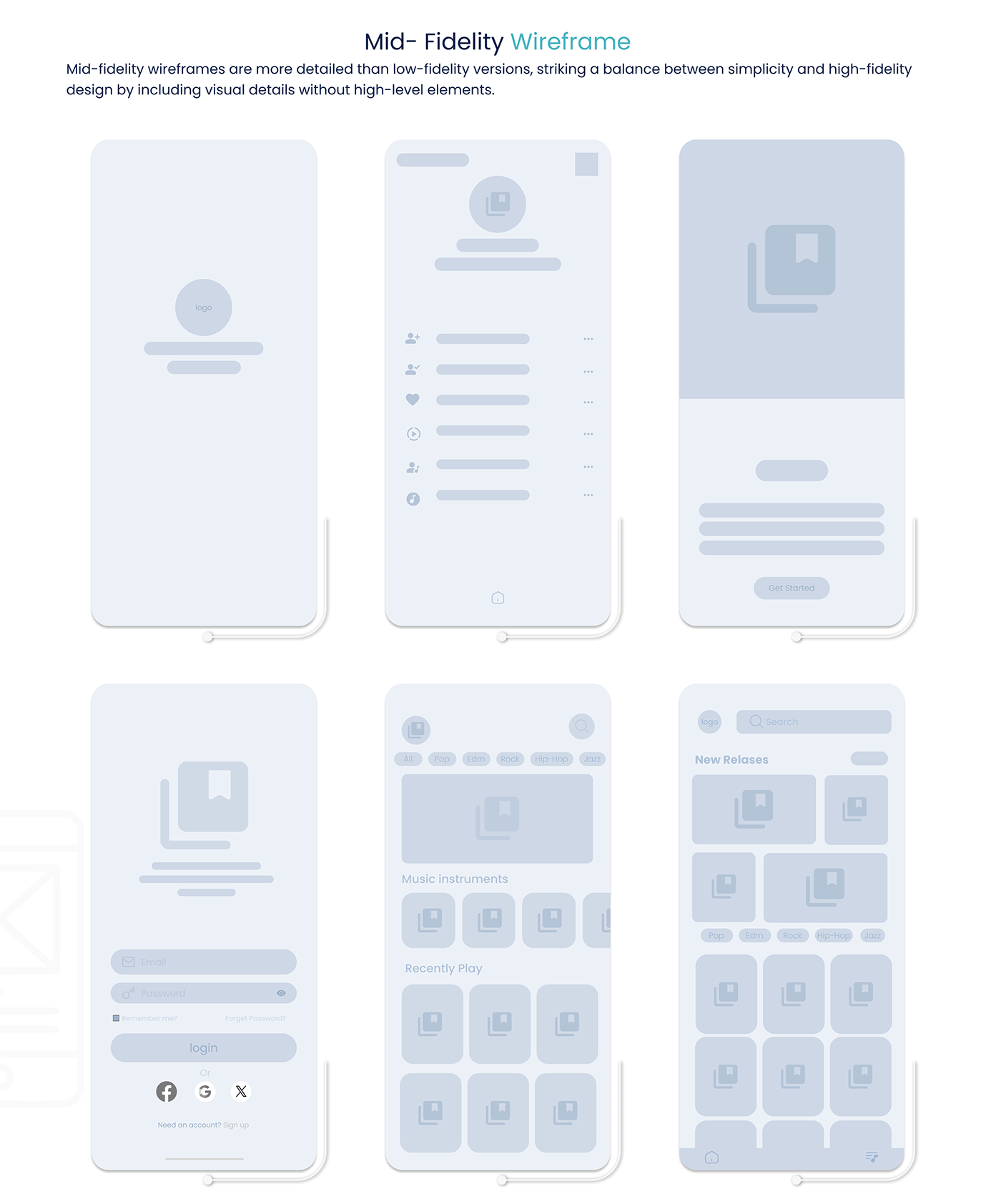 design UI/UX Case Study app design music Figma ui design user interface photoshop Mobile app