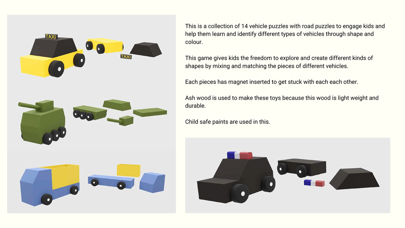 toys toy designs kids Vehicle puzzle game Autocad 2D blender 3d modeling cad