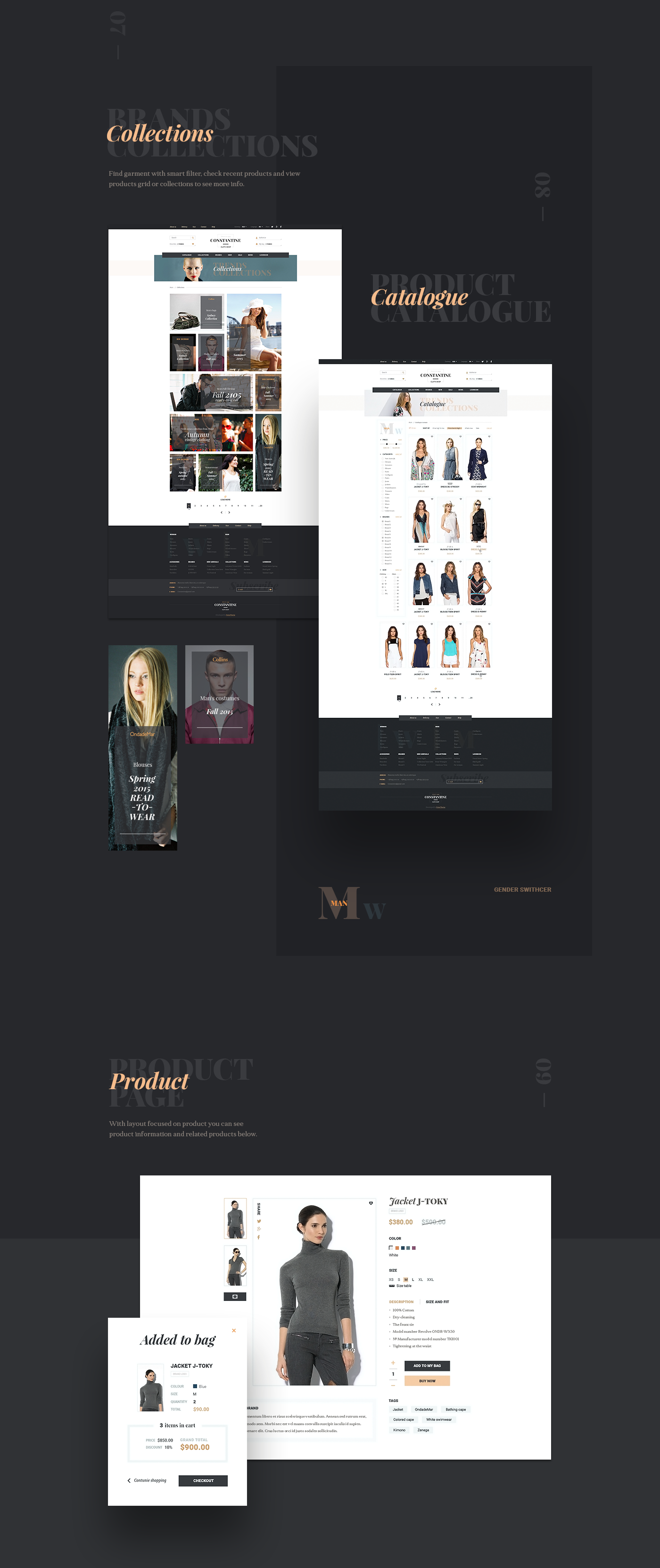 Fashion  template psd HTML cloth brand store UI/UX Responsive shop