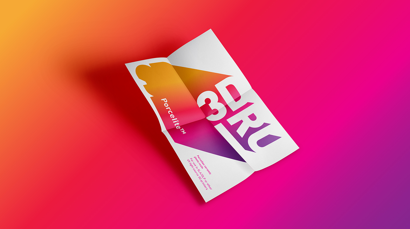 identity 3D minimal ArtDirection gradient 3d print branding  graphic design  corporate digital