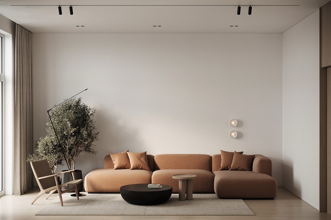 3ds max visualization modern archviz 3D CGI apartment living room