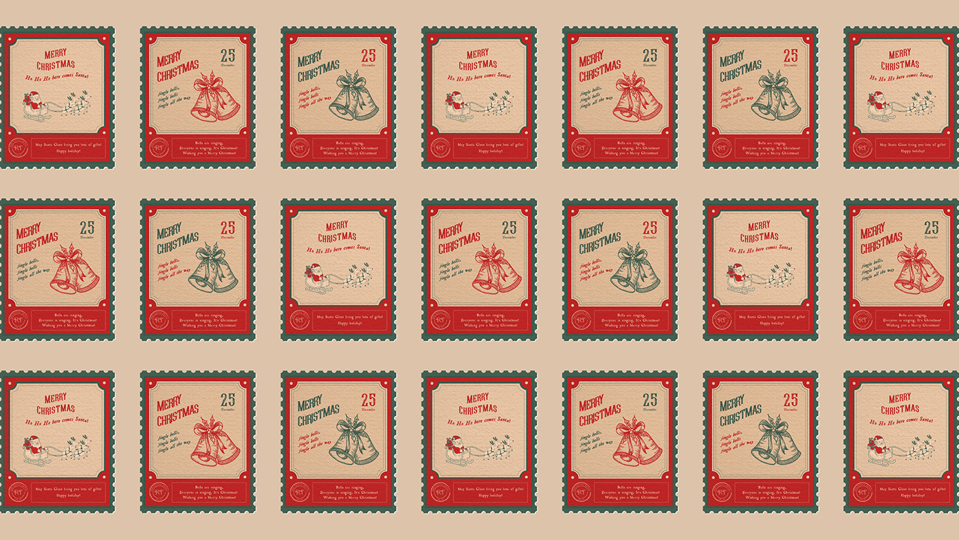 Christmas culture gift greetings Holiday Philately Post Stamp Retro stamp vintage