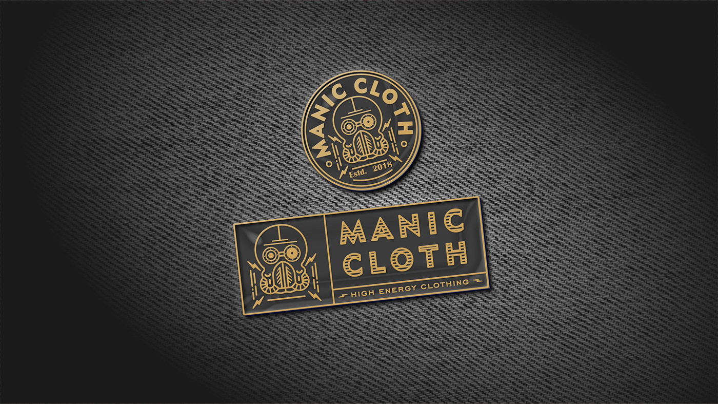 Patch Mockups - Manic Cloth Visual Identity