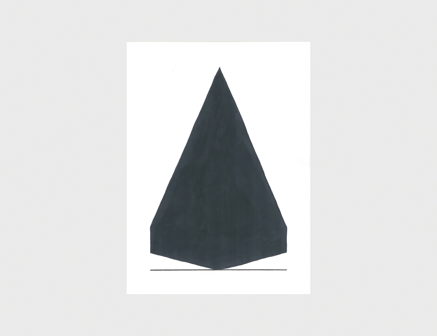 black geometric Form Basic abstract hexagono hexagon paper minimal artwork