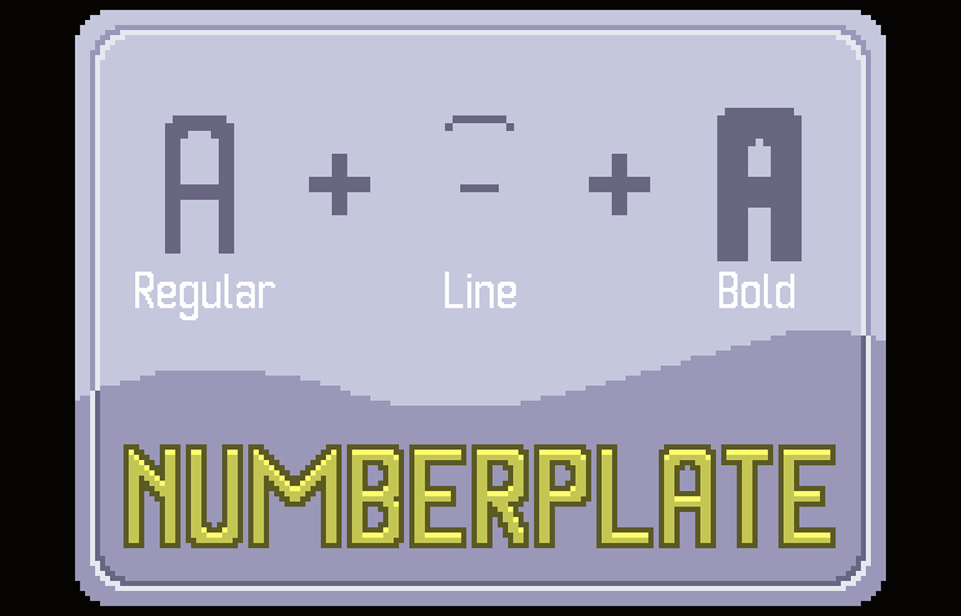 font license plate numberplate pixel Pixel art Typeface free gta Retro rockstar games