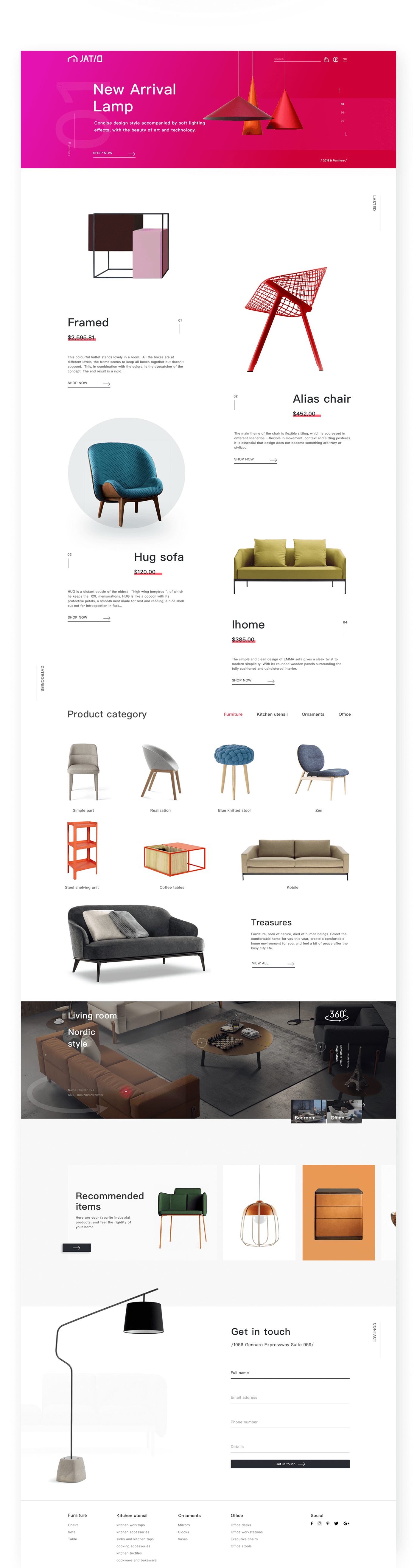 Website Concise style household The electronic commerce UI