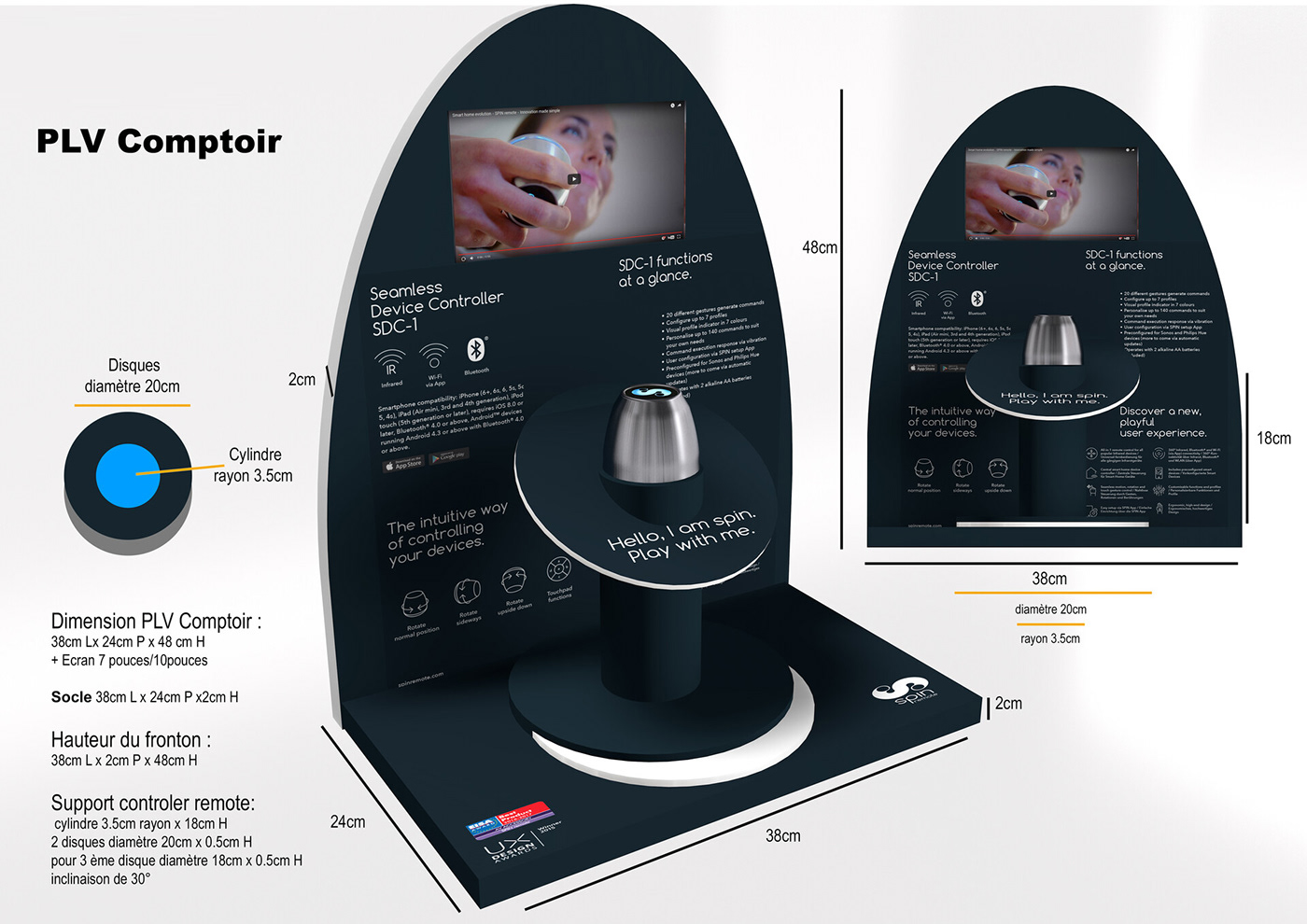 3D Display Display POP industrial pierre bonnerre PLV plv marketing point de vente présentoir product design 