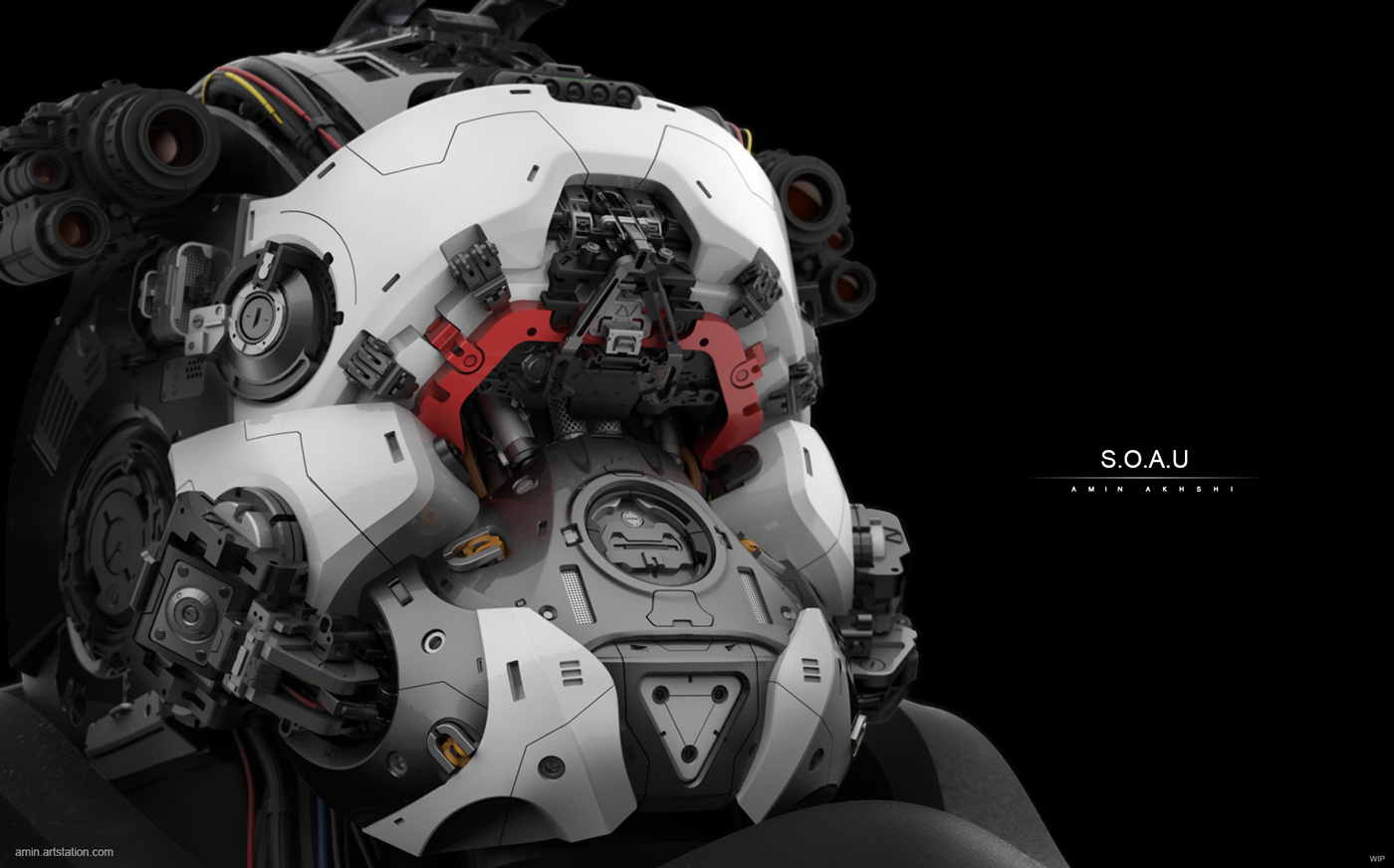 HardSurface Helmet Pilot militaryrobot sci-fi mech robotics