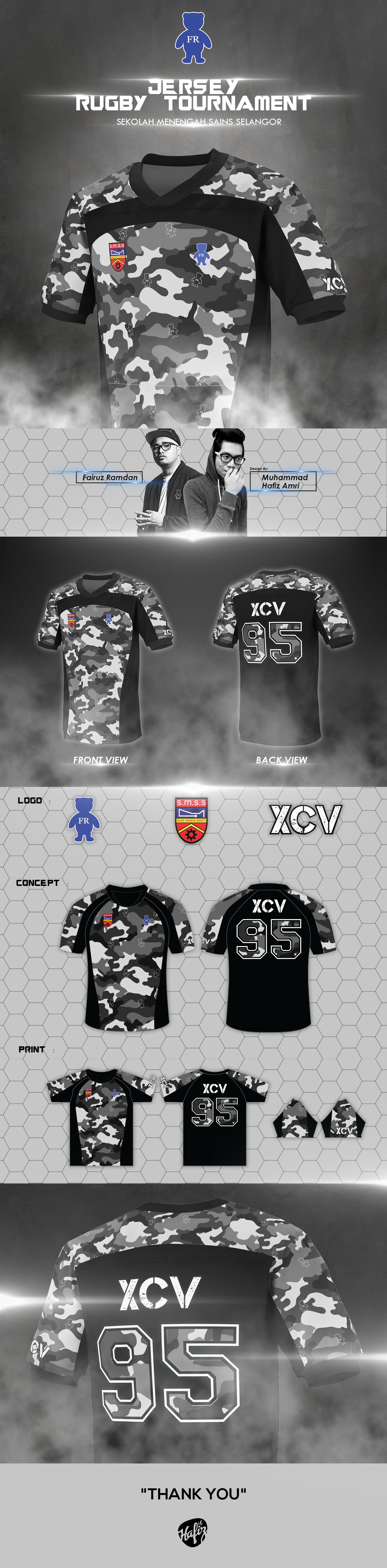 jersey Rugby Tournament sport branding  sport uniform design fairuz ramdan