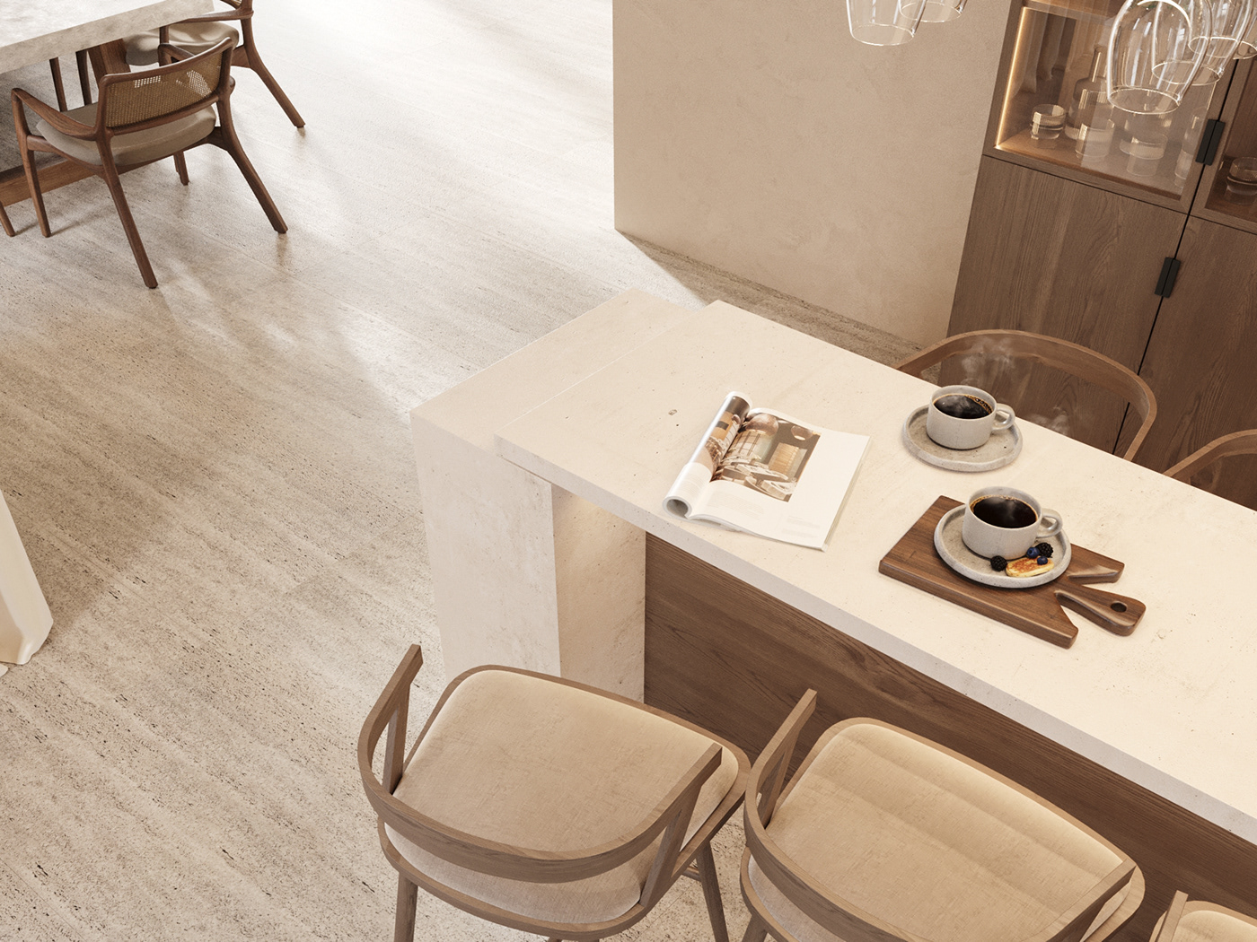 interior design  Render 3ds max CGI visualization architecture kitchen kitchen design corona archviz