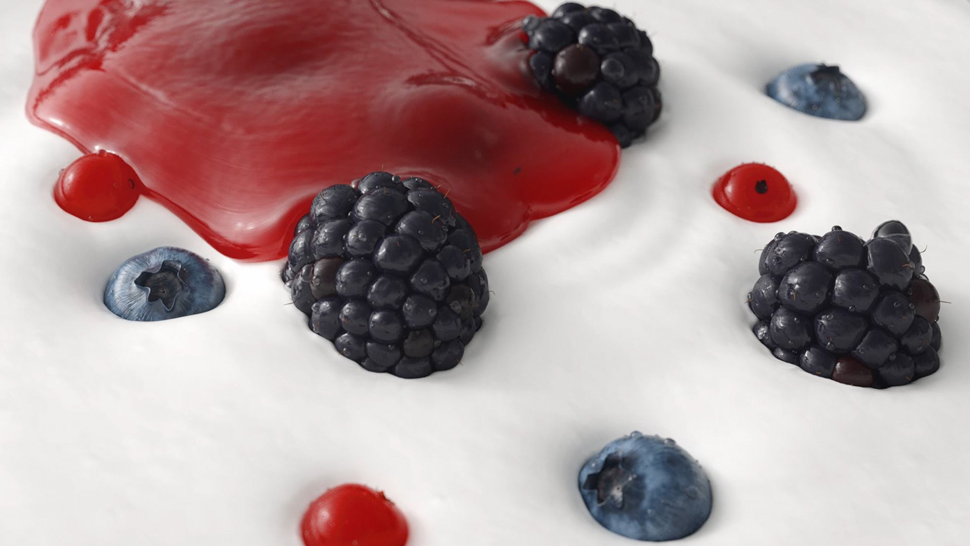 ice cream fruits free model Render fresh 3D CGI world octane realistic chocolate cooking