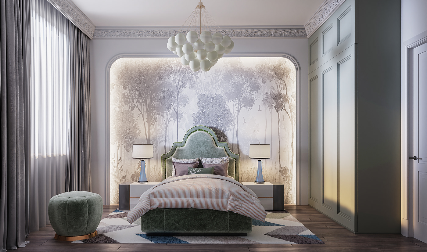 bedroom cherry childroom kidsroom London luxury Minotti Modern Design Qatar