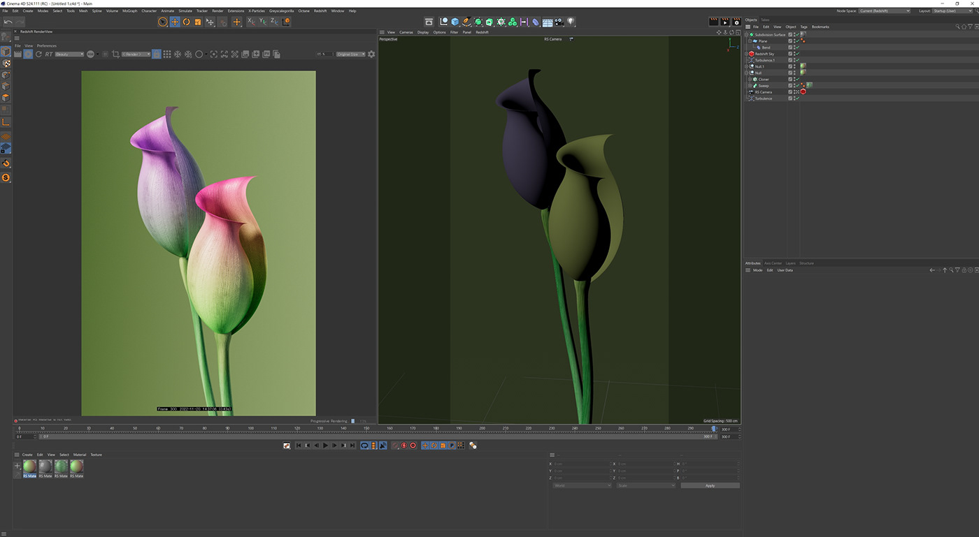 3dcg after effects animation  c4d CGI cinema 4d flower houdini motion design redshift