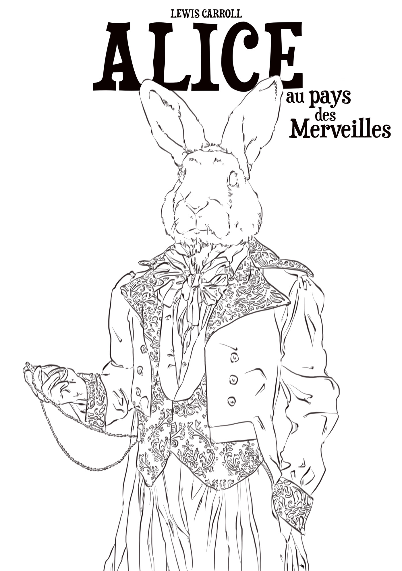 alice in wonderland rabbit bunny book cover book lewis carroll animal Mode Fashion  pattern