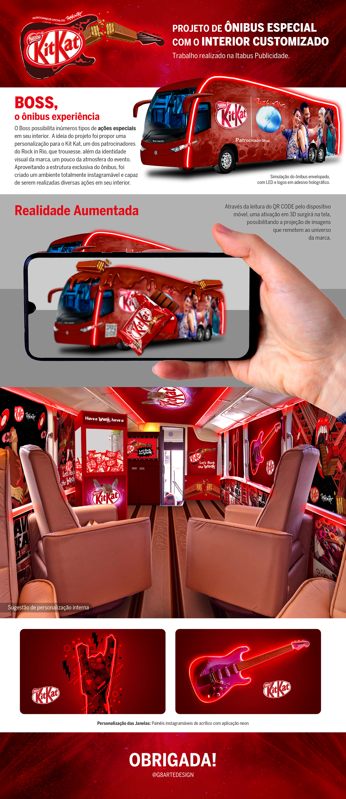 design kitkat nestle photoshop chocolate Transport rockinrio festival Event bus