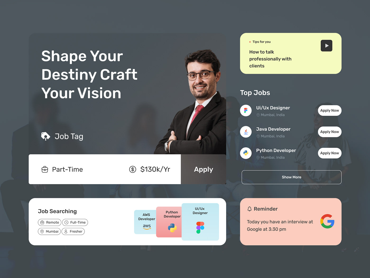 job portal app design