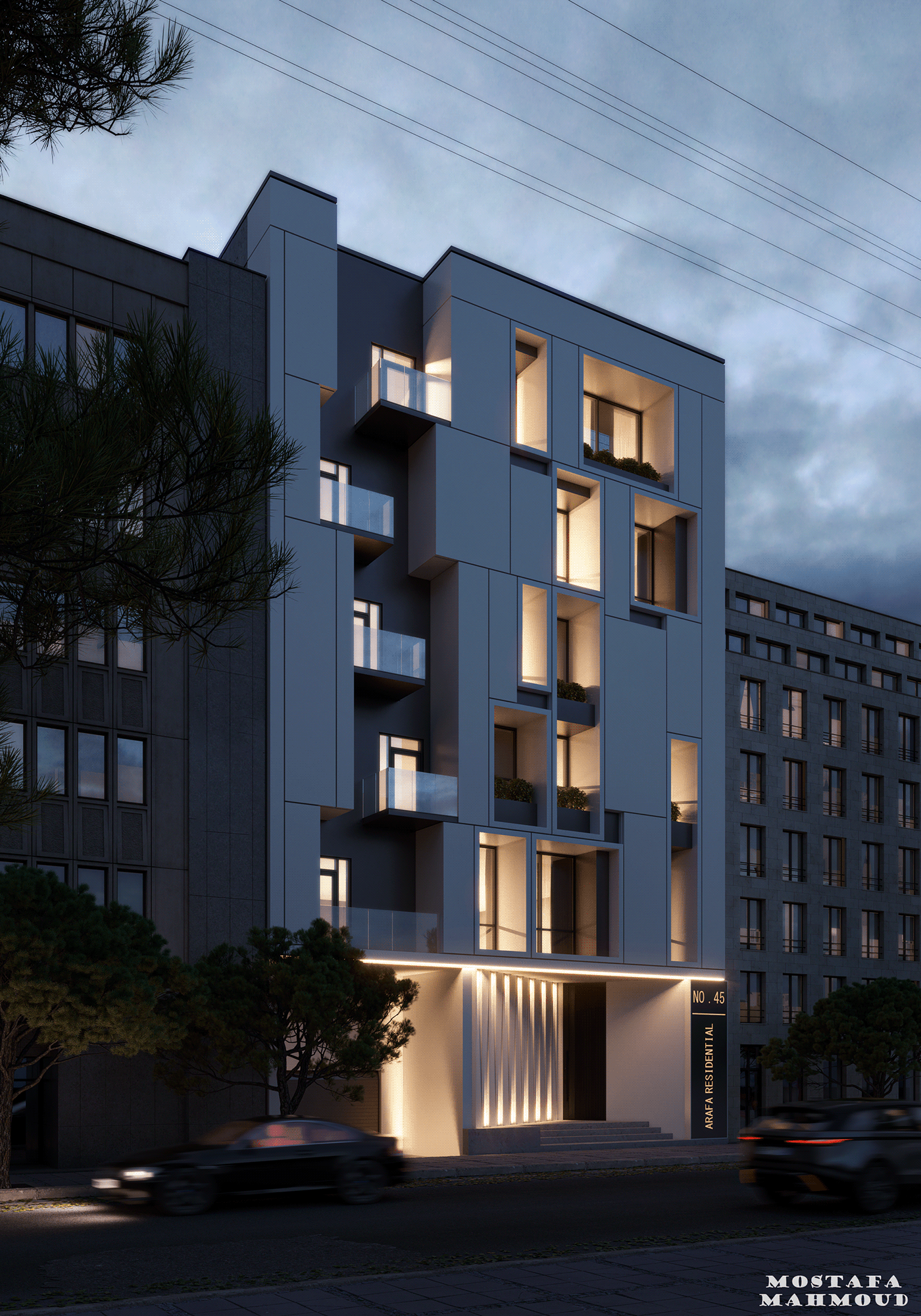 architecture visualization corona Render archviz CGI exterior 3ds max modern residential