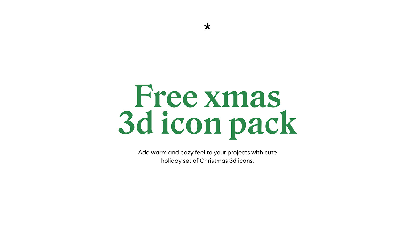 3D 3d icons Chirstmas free freebie ILLUSTRATION  UI ux Web Design 