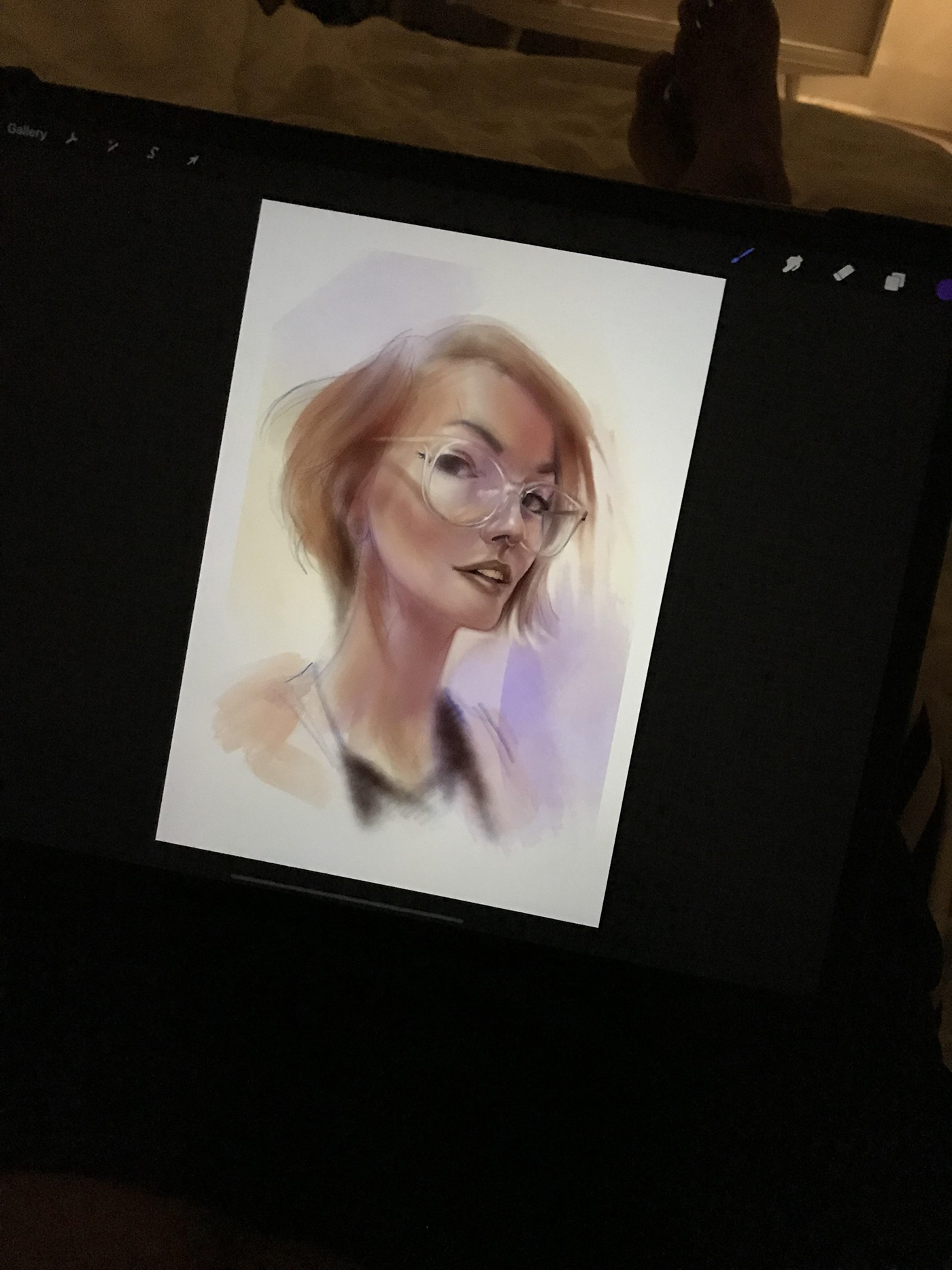 iPad portrait experiment Procreate Digital Art  woman face study cartoon Graffiti mixed media