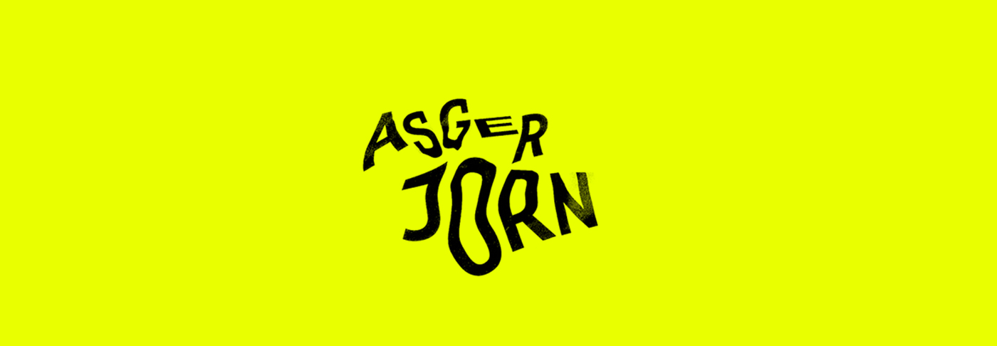 Asger Jorn Exhibition  fluo Serigraphy poster leaflet