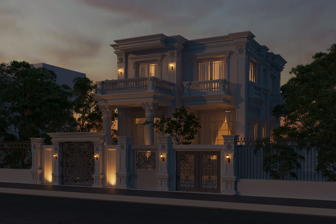 house visualization exterior archviz corona