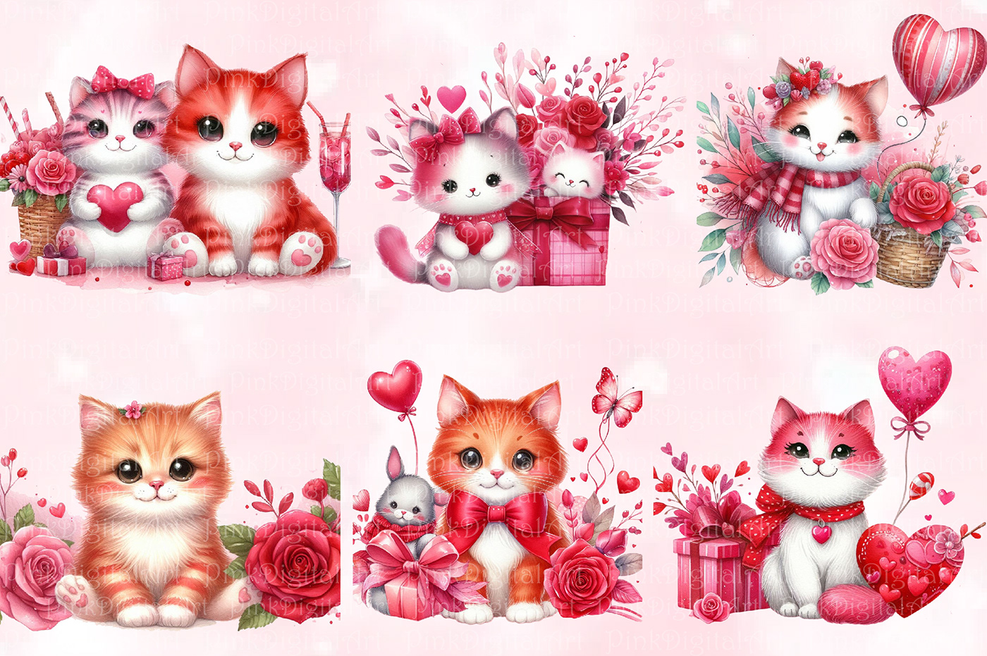 kitten heart Pet valentine Cat Love clip art clipart comical dolphin