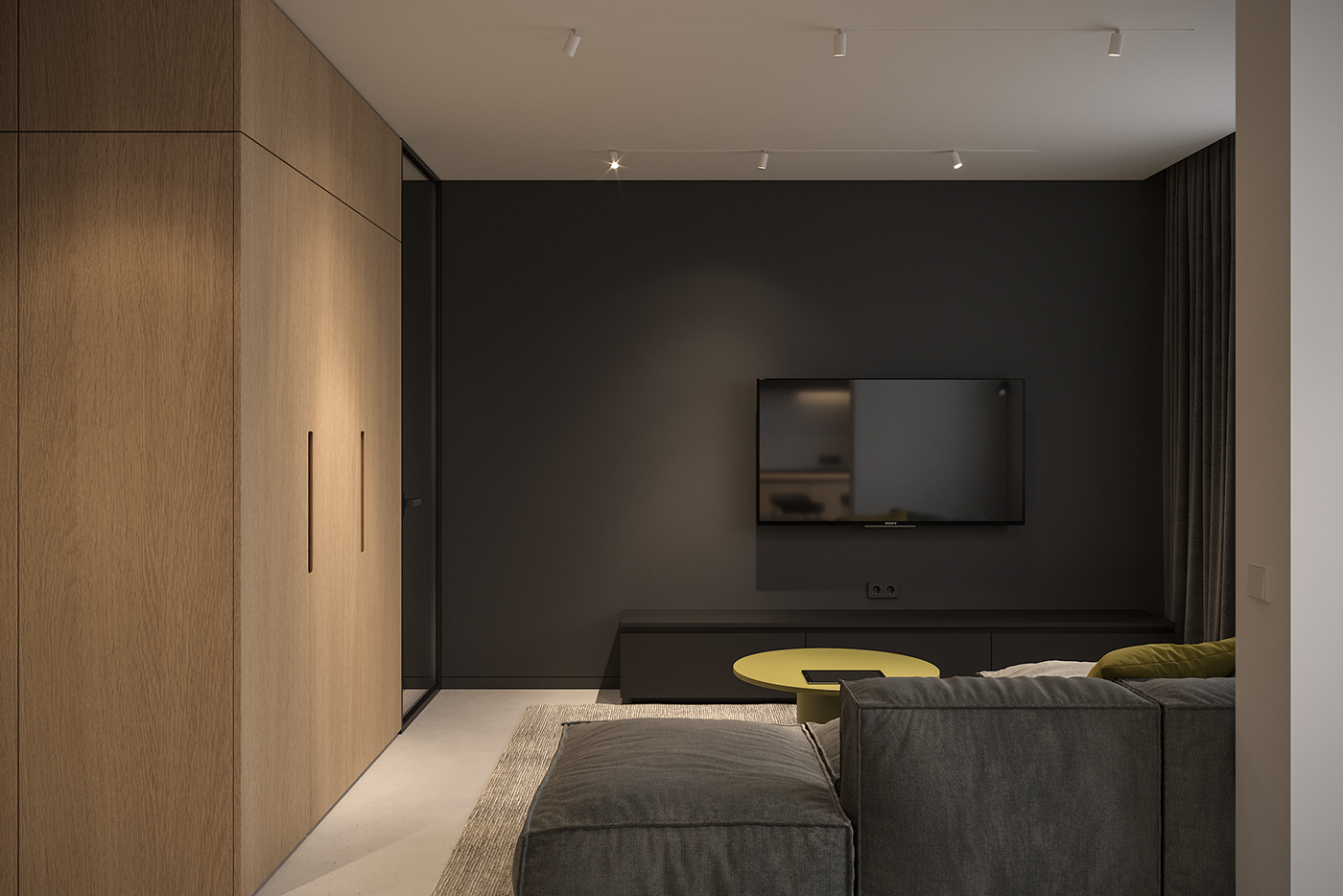 small apartment interior design  re-planning planning 3ds max corona render  smart apartment small apartment design