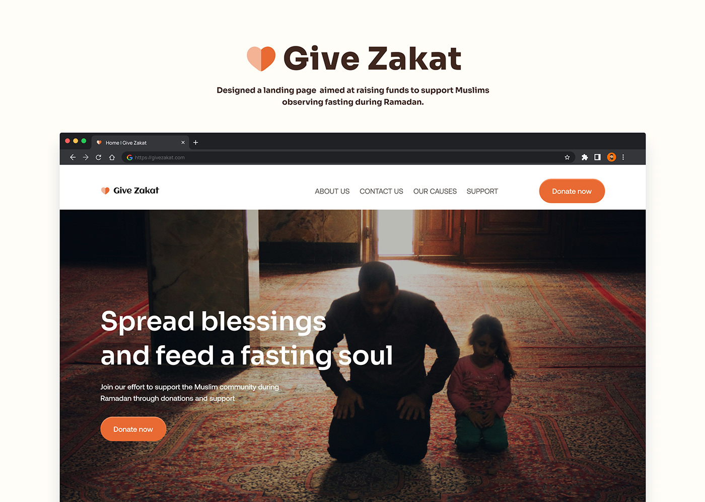 UI/UX ui design landing page muslims charity ramadan