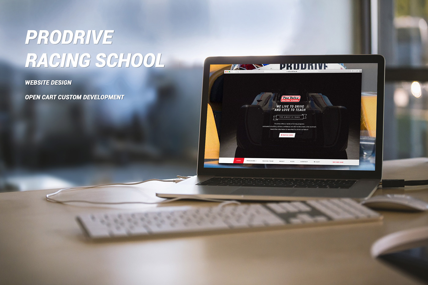 Ecommerce drive school Driving Racing track opencart development design Website