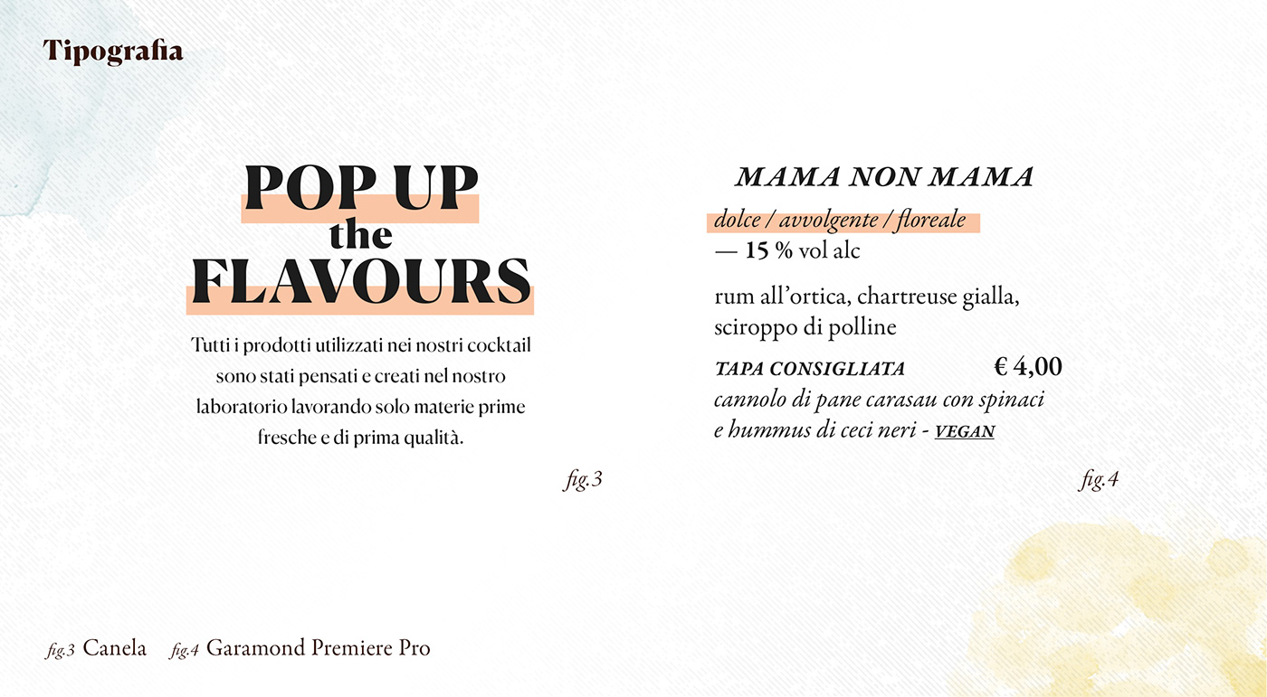 menu cafe Flavours pop-up typography   drink cocktail graphic design  winter restaurant