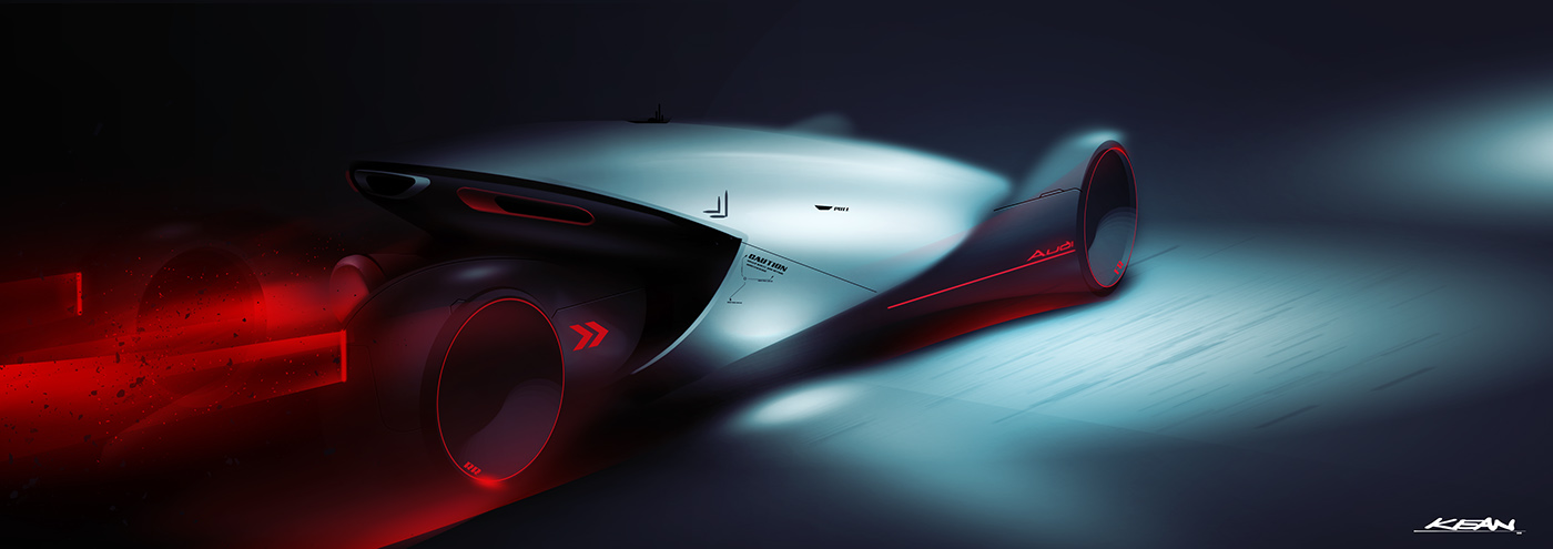 Audi Racing race automotive   concept advanced photoshop lighting