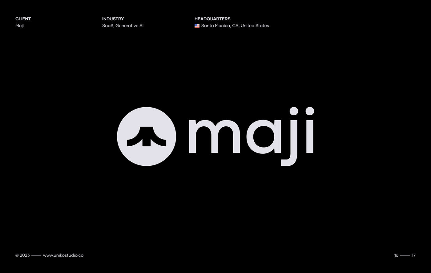 Maji logo design by Uniko studio