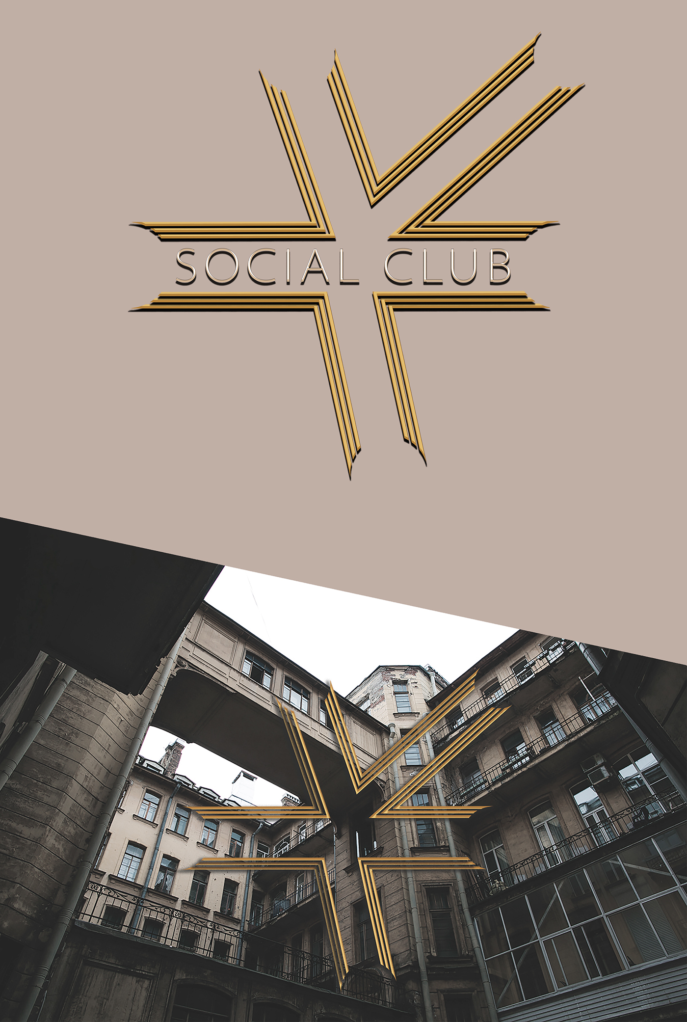 social club restoraunt art-deco logo typographic Saint-Petersburg 5 corners styling  branding 