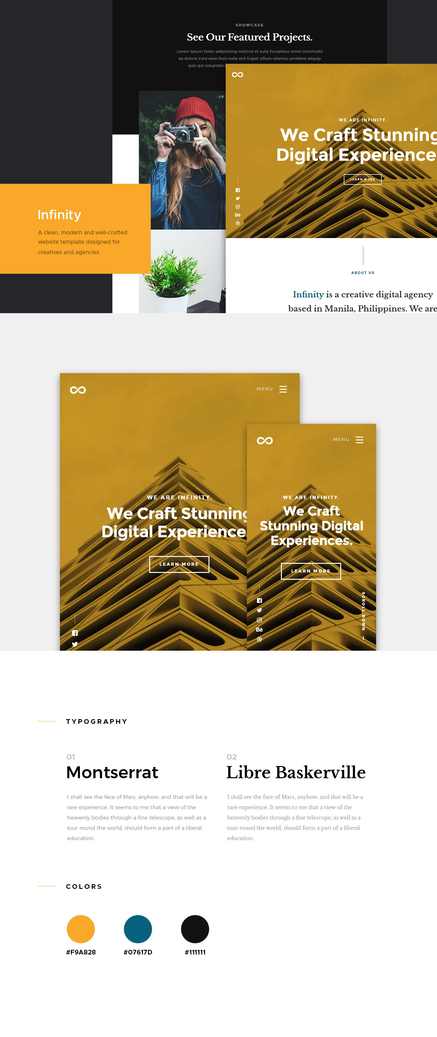 free Website HTML agency studio template One Page css landing page Responsive