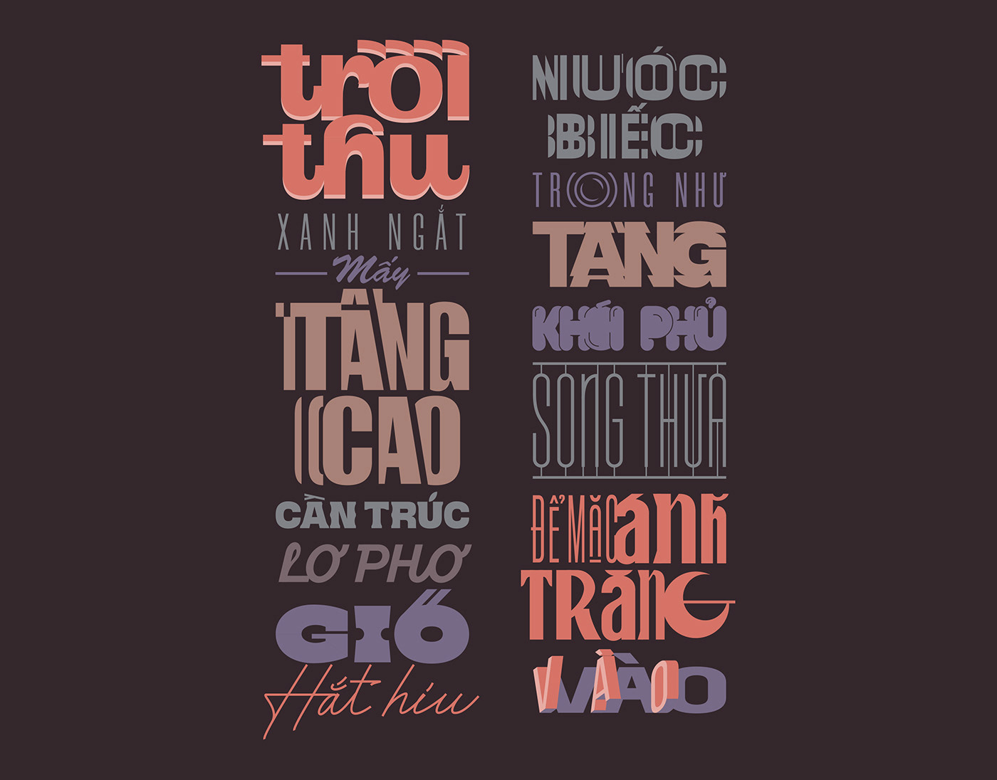 design graphic quote TONbui type design Typeface typography   viet nam vietnam visual graphic