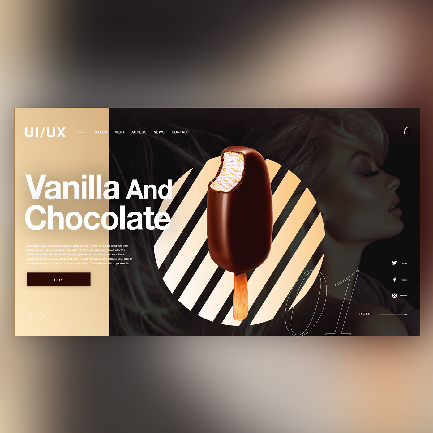 icecream vanilla chocolate graphicdesign design Webdesign landingpage uidesign flatdesign