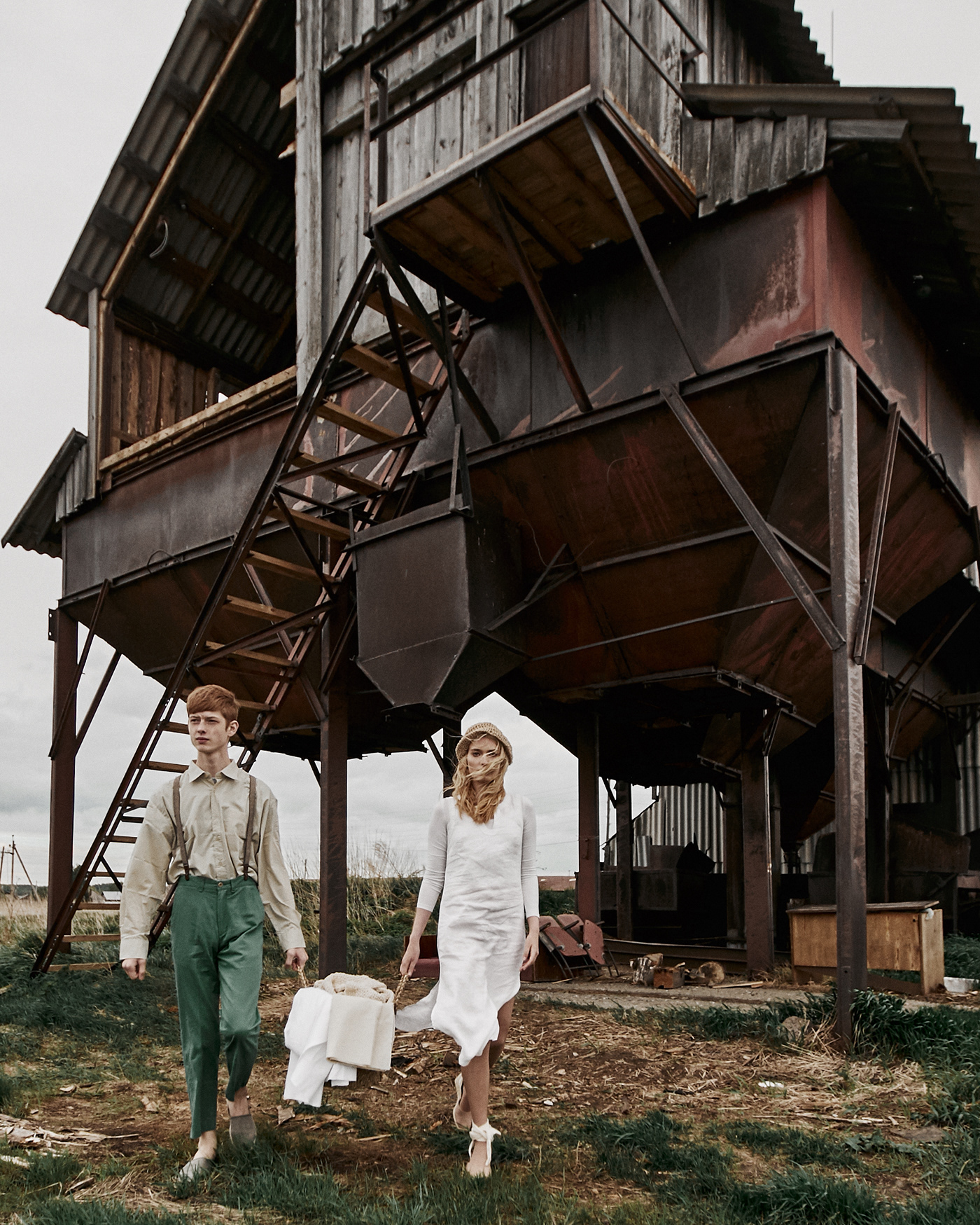farm fashionstory roustic country folk couple Fashion  model