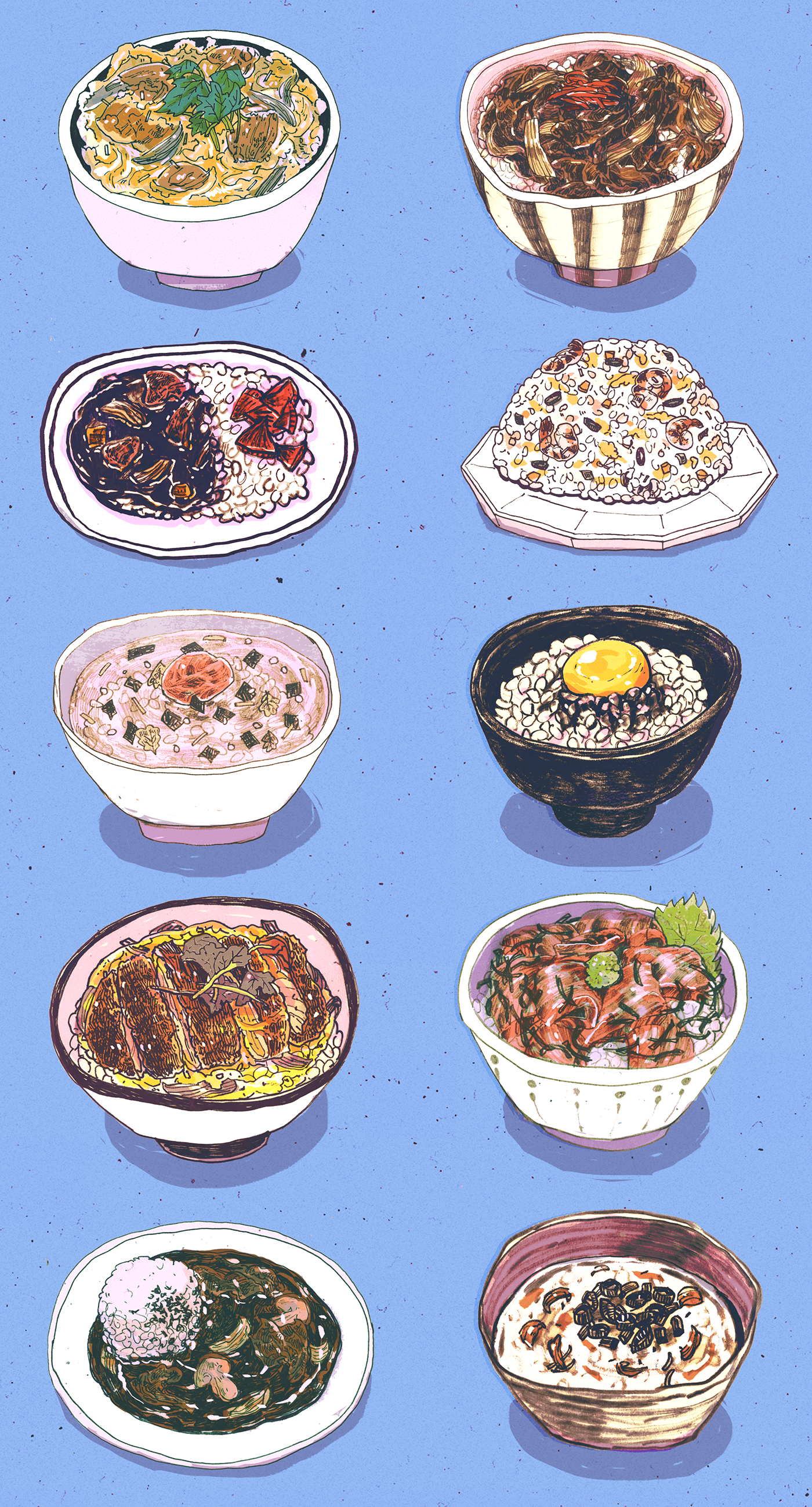 10 Japanese Rice Bowls on Behance